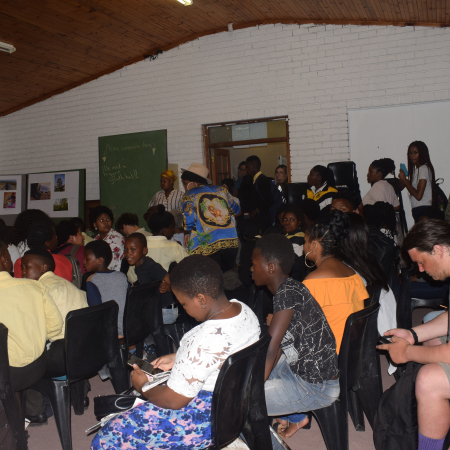Attendees of the Upstart AGM in rapt attention at the Joza Youth Hub last Friday.