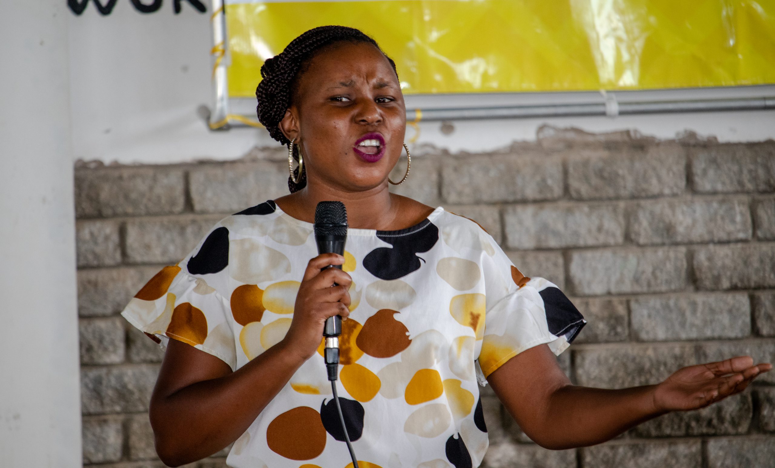 IKAMVA YOUTH Tutor Sindisiwe Stemper speaking Health Awareness Photo: SIZO MEDIA