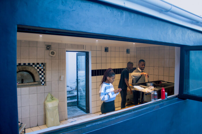 The Night Owl kitchen where, student & friends of owner start to make the food for the customers. Photo: Buhle Andisiwe Made