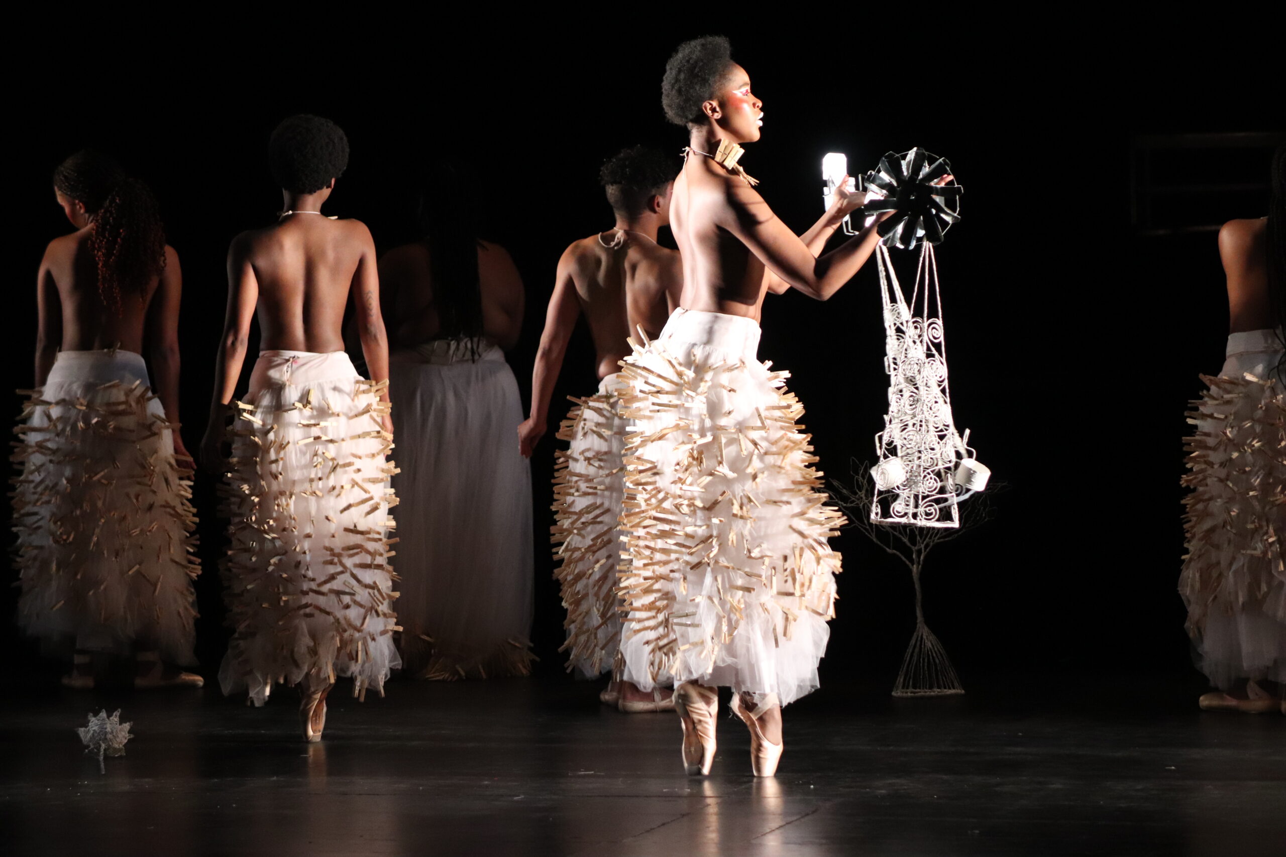 A striking solo section in Hatched Ensemble. Photo: Mihlali Mpendu