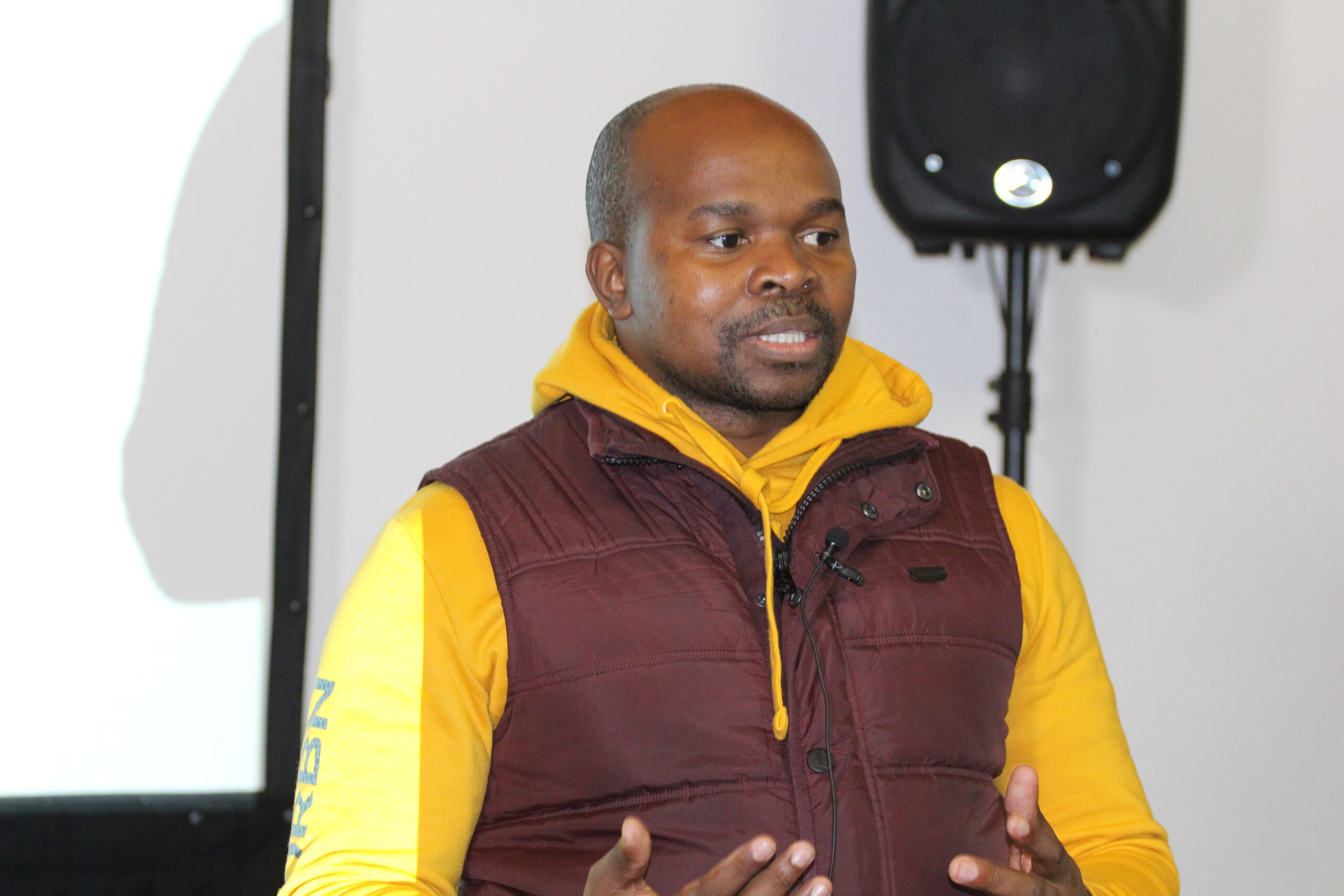 Eastern Cape Development Corporation Investment Specialist, Songezo Boyisi, addressing the audience