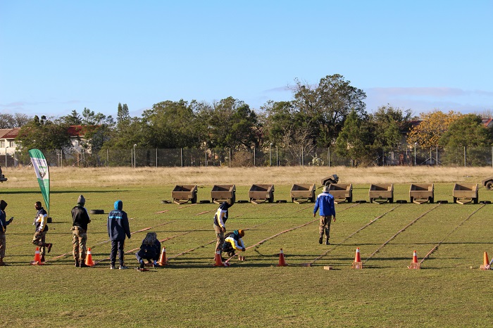 Staff preparing field for Fittest Soldier Competition. Photo: 'Odidi Matai-Sigudla