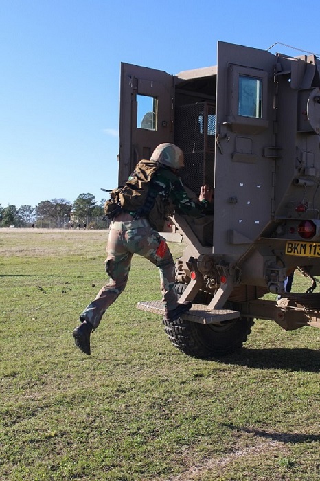 Soldiers participating at Fittest Soldier Competition. Photo: 'Odidi Matai-Sigudla