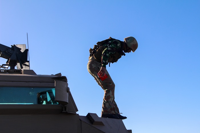 Soldiers participating at Fittest Soldier Competition. Photo: 'Odidi Matai-Sigudla