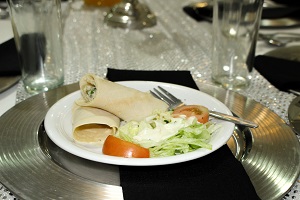 Picture of the food served at St.Mary's Catholic Church dinner at the 40th birthday celebration