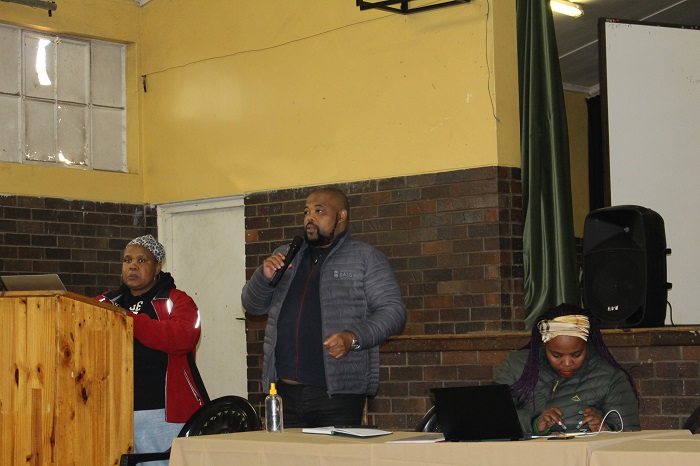 Speaker Matyumza speaking at Noluthando Hall Photo: 'Odidi Matai-Sigudla