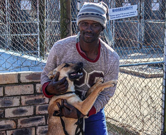 SPCA Kennel Assistant Siyabulela Kibi says that he has loved working at the SPCA since 2013, because he grew up loving animals. Photo: Sibabalwe Tame