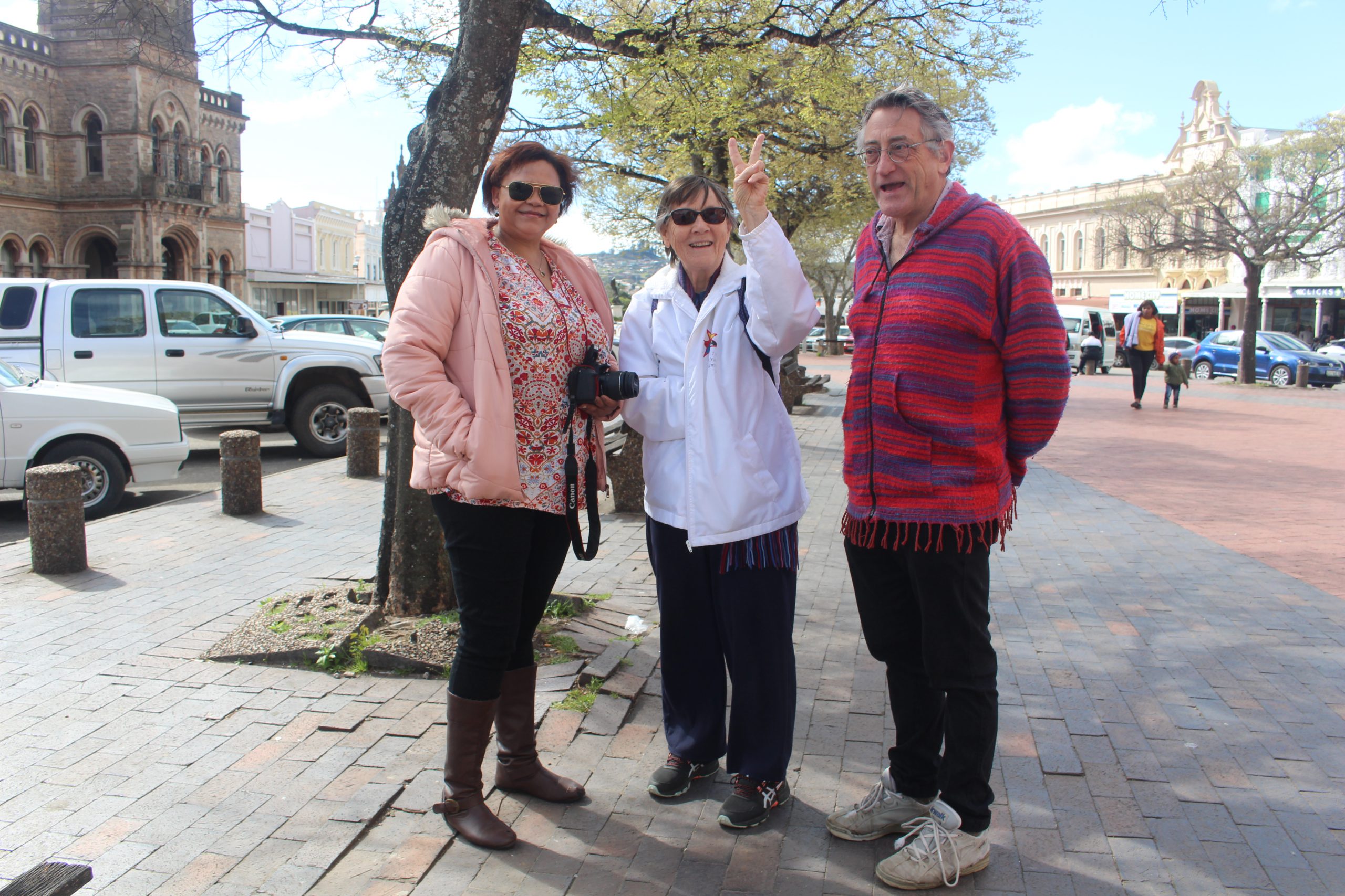 From the left: Serelda Caiger , a report member of National Council of Persons with Disabilities, with Mr and Mrs Machanick serving as proud members of the organisation.