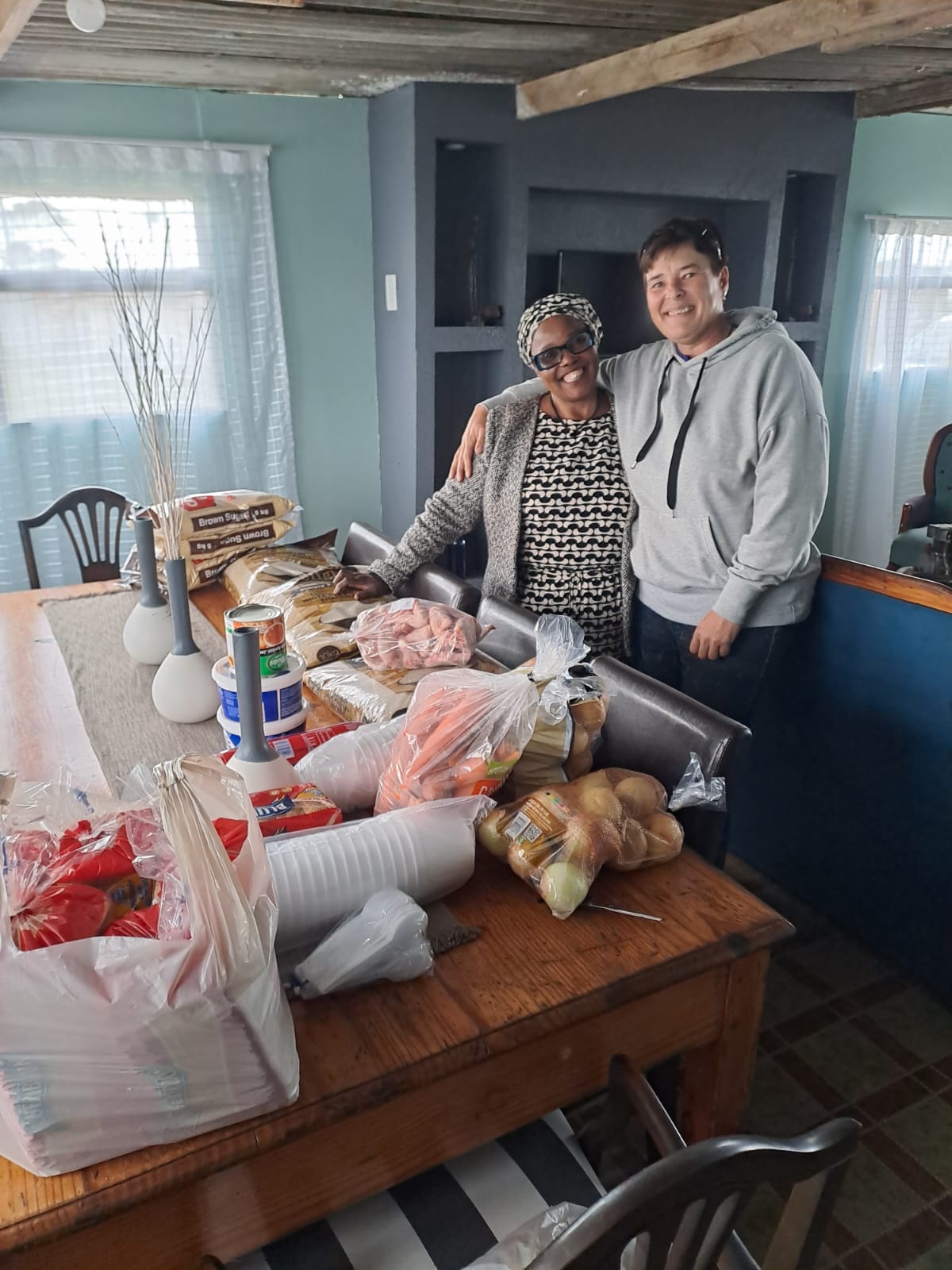 Local resident, Rina Botman donated food to Limise Gagayi's soup kitchen. Photo: supplied