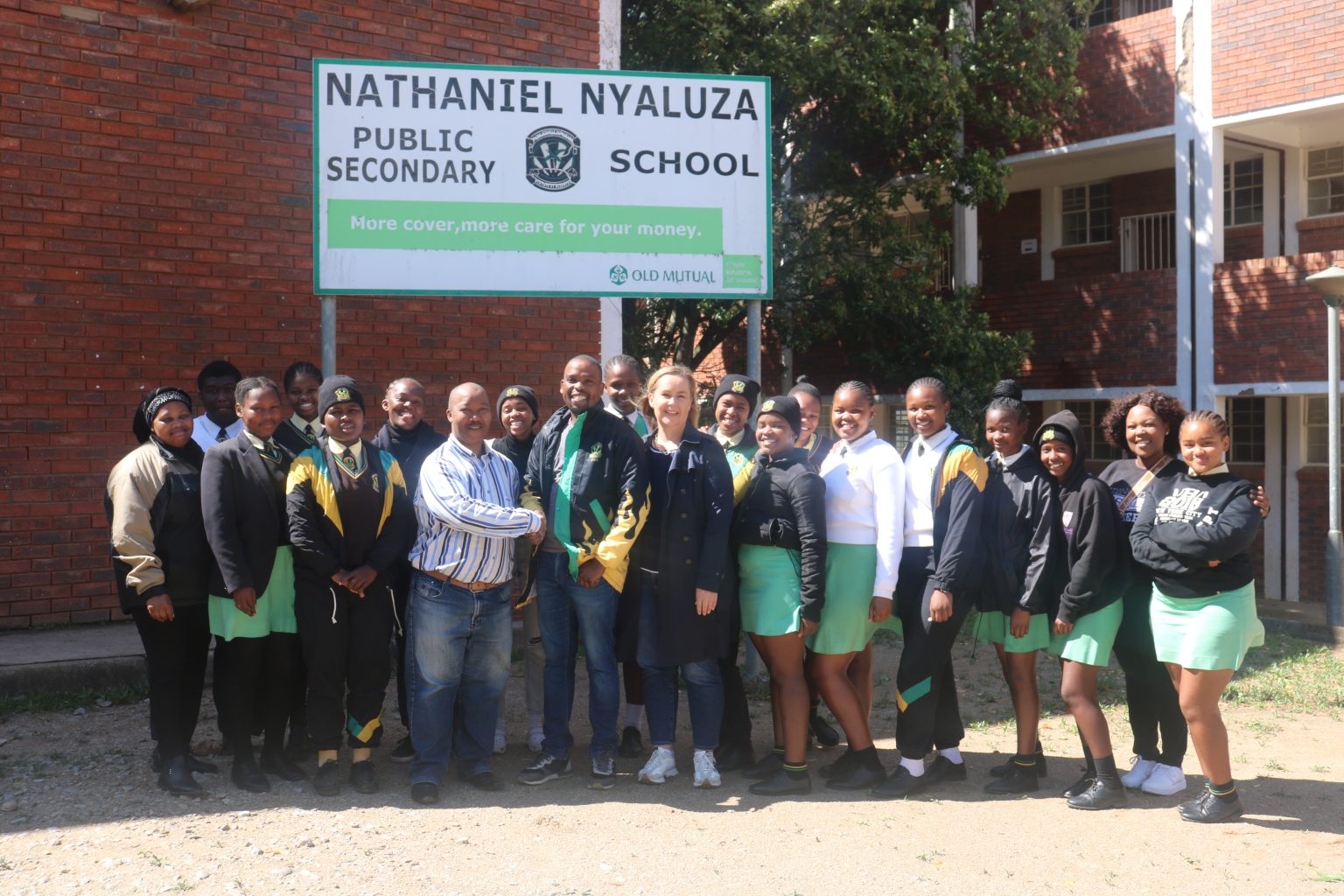 Matric dress handover to Nathaniel Nyaluza High School by DSG and St Andrews College class of 1990. Photo: Linda Pona
