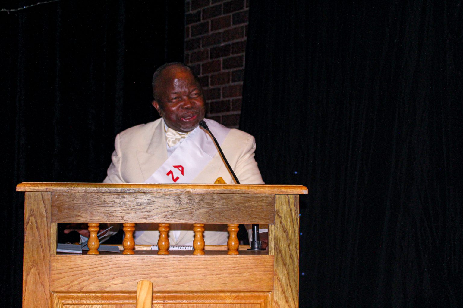 Rev. Ntshanyana shared a few words of thanks at the end of the evening. Photo: Malikhanye Mankayi