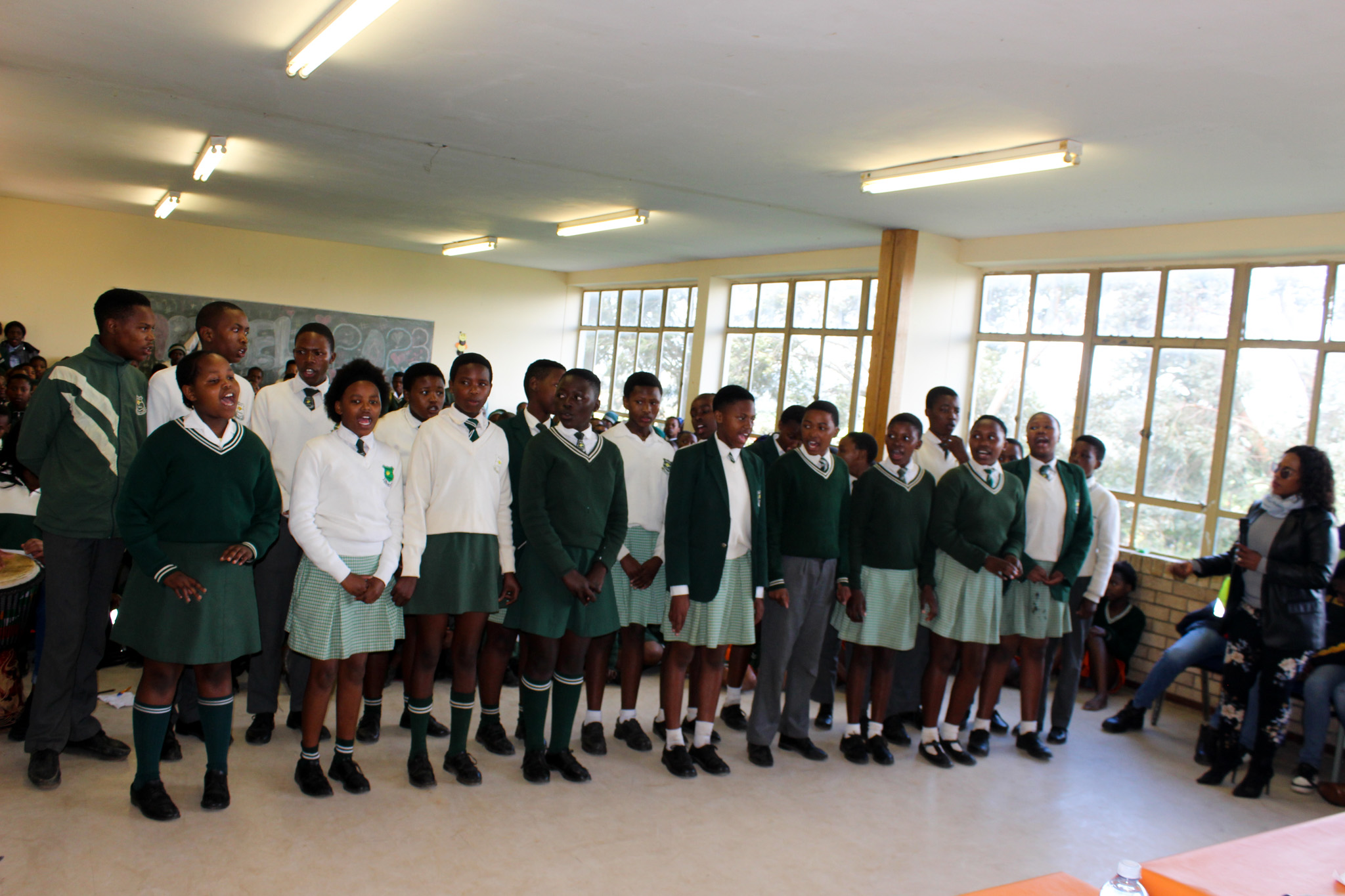 Fikizolo Primary School choir preforming.
