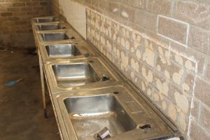 The sinks designated for the students at Hendrick Kanise Comined school.