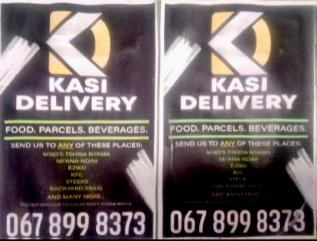 Posters of the Kasi delivery business. Photo: Supplied