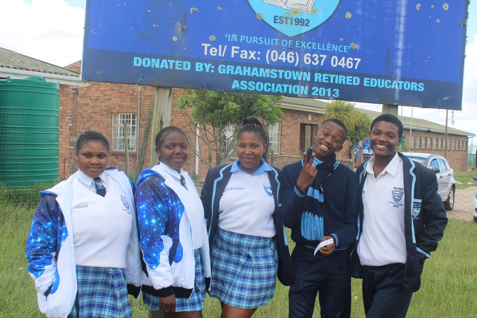 Khutliso Daniels Secondary School matriculants after writing their final exams. Photo: Selenathi Botha