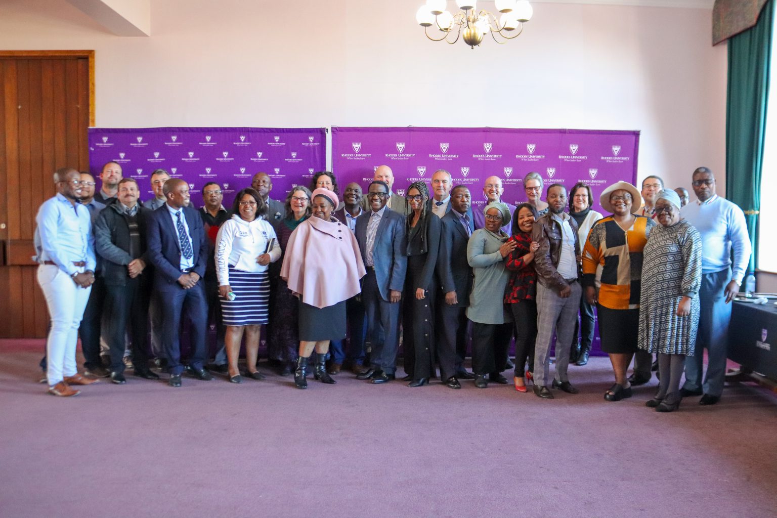 Rhodes University Vice-Chancellor Sizwe Mabizela’s Education Initiative, including school principals and representatives from the District Education Office, during a principal's briefing session on the purpose and value of the Summit. Photo: supplied
