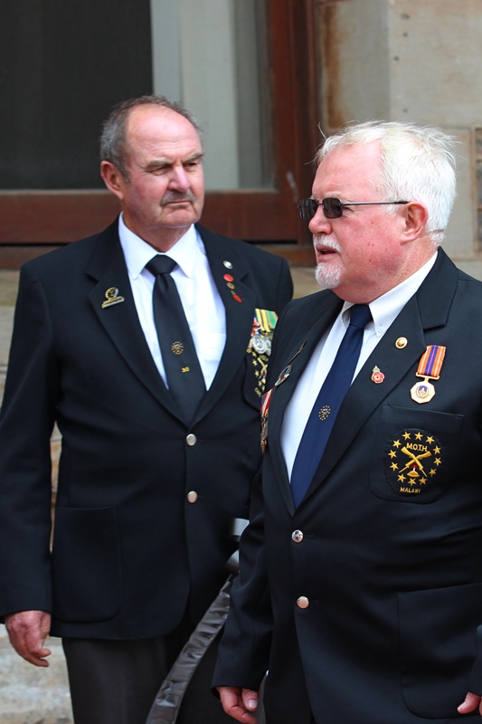 Memorable Order of Tin Hats (MOTHs) Mike Palmer and Andrew Kirk taking part in the Remembrance Day Parade in Church Square on 12 November