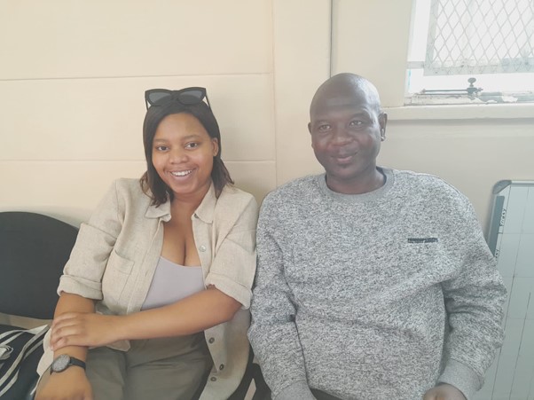 Zwethu Ndaza, Board member of Upliving Disability Movement (Left) and Director of Upliving Disability Movement Makhanda, Thobila Nxuzula (Right). Photo: Supplied