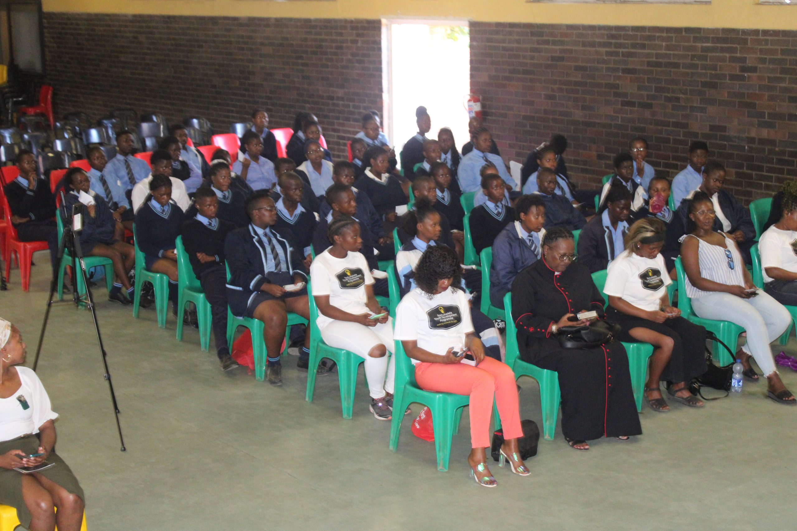 Learners at Noluthando Hall during the Opening Prayer event. Photo: Sibablwe Tame