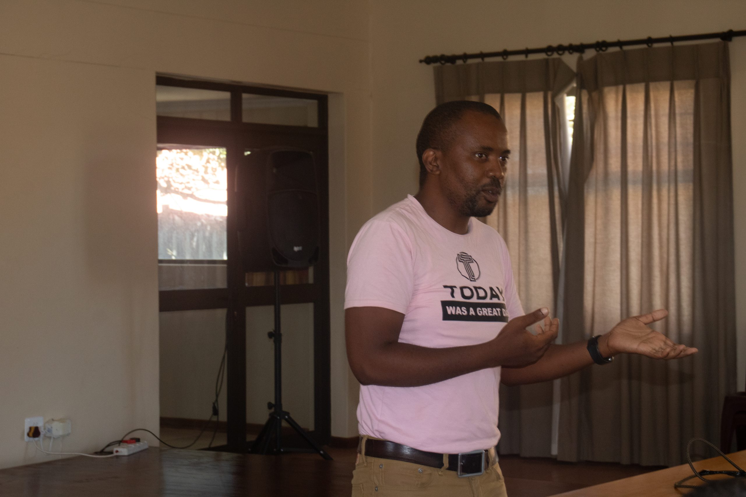 Granny's Ginger owner, Malwande Bebeza speaking about the keys to building a successful business. Photo: Linda Pona