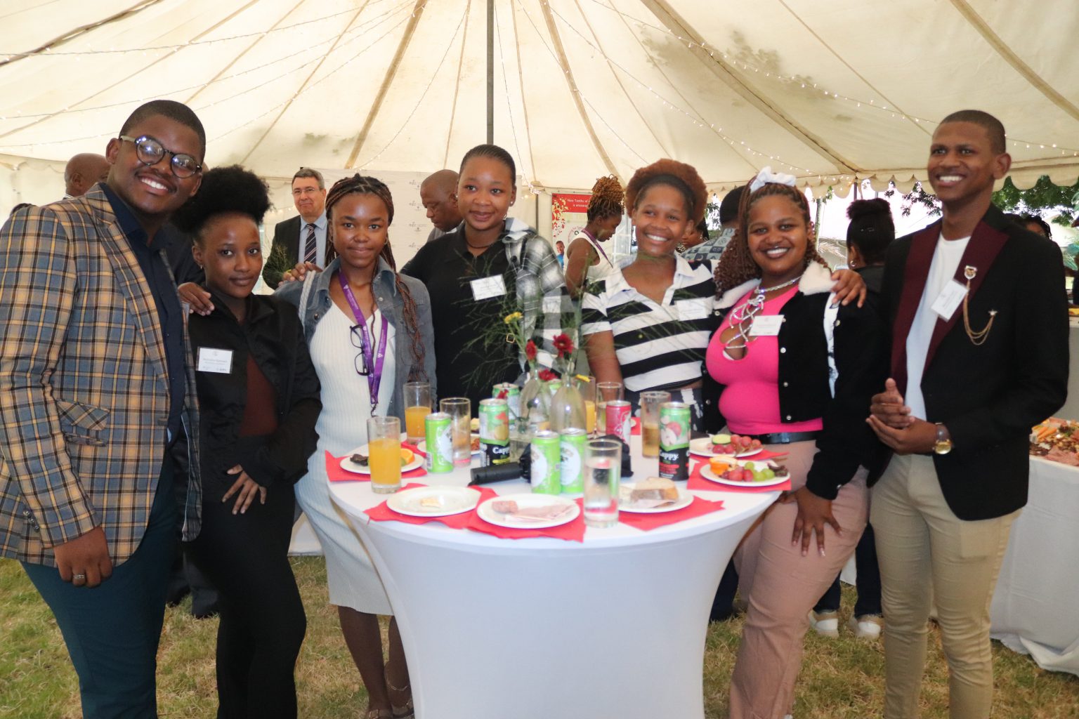 former mentees of 9/10ths programme mingling at the soirée. Photo: Sibabalwe Tame