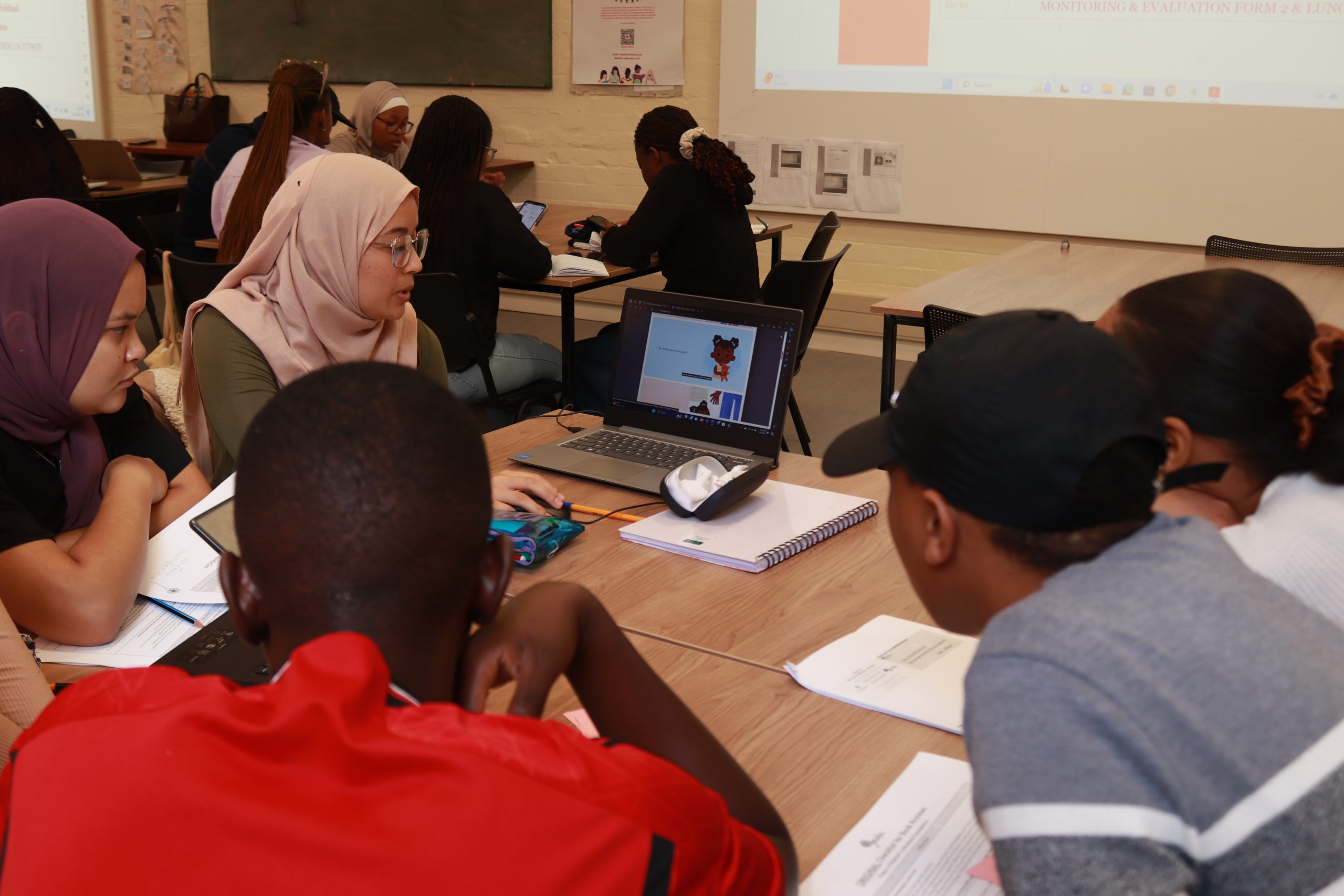 Third-year Foundation Phase students choose a book they are going to read. Photo: Khanyisa Khenese