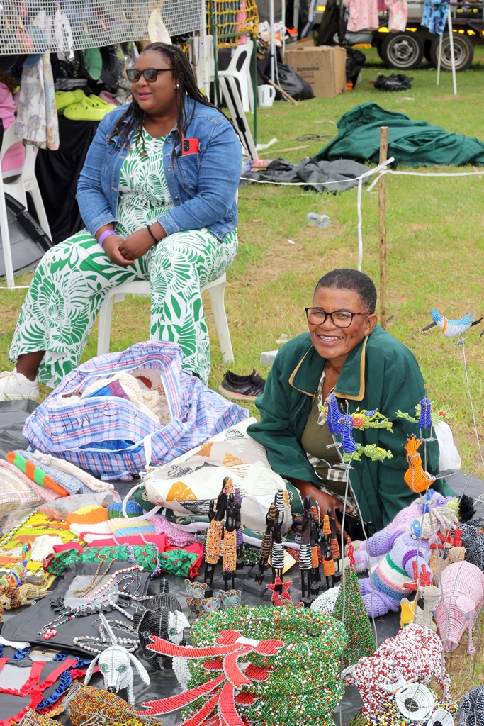 Exhibitors at the flea market offered a wide range of colourful arts and crafts to visitors. Photo: Steven Lang