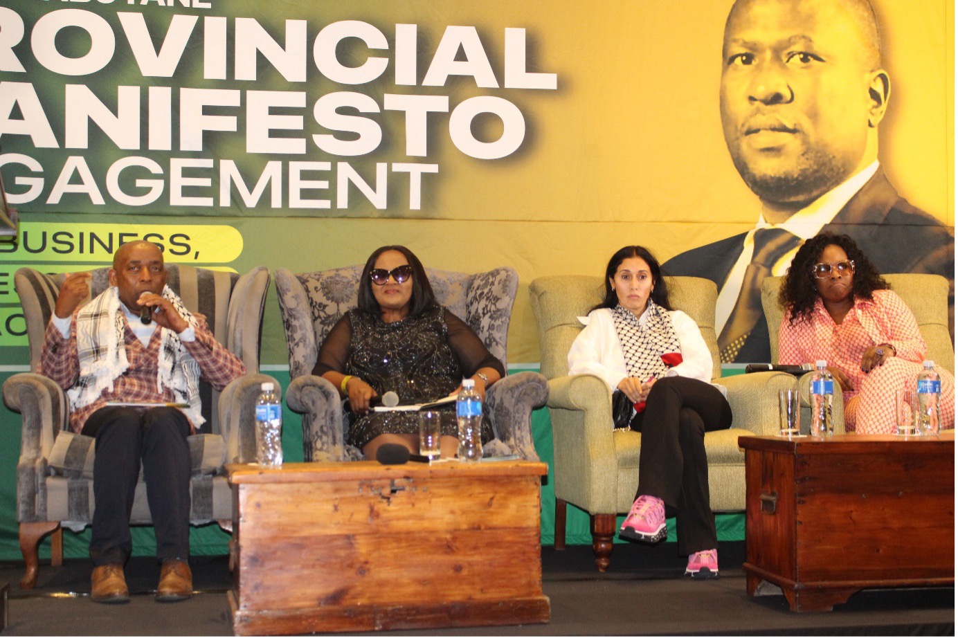 Panel discussion with (from left)Vuyani Jarana, Nolitha Pietersen, Tasneem Fredricks and Xoliswa Daku. Photo: Linda Pona