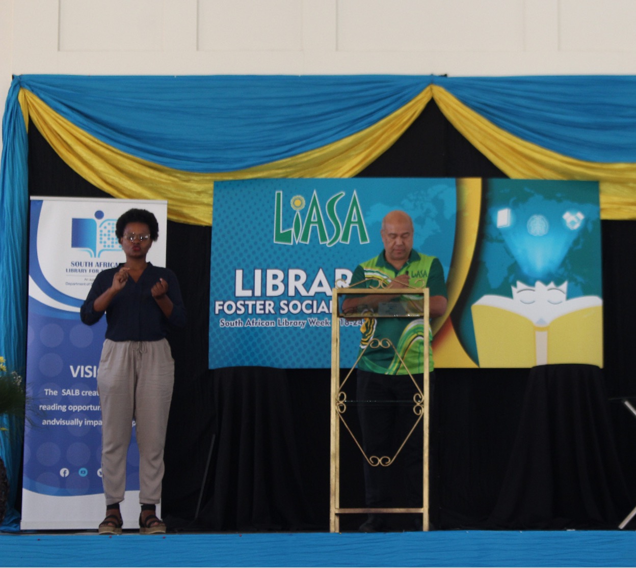 Liasa President Nazeem Hardy giving a speech at the launch which was held at Chief Makhanda Regiment Drill Hall. Photo: Farirai Dangwa