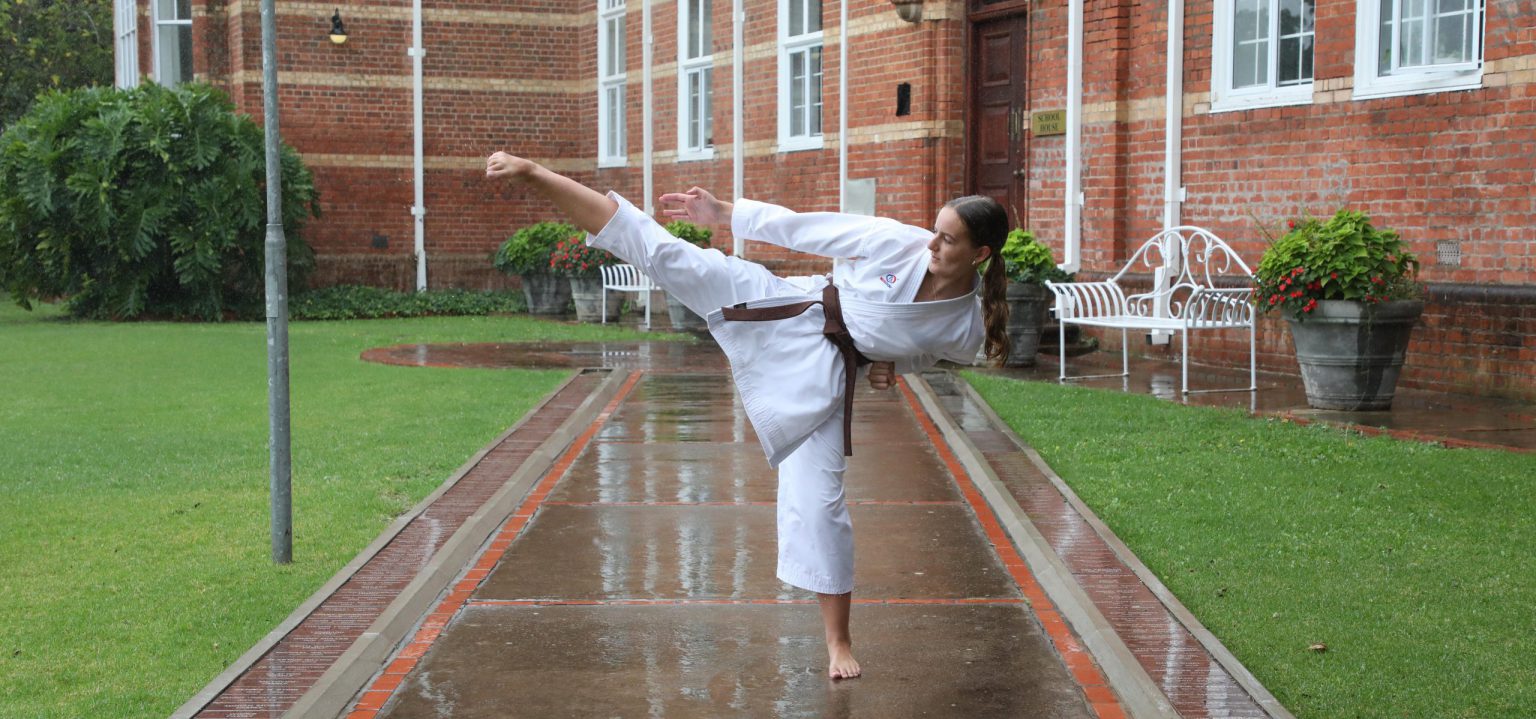 Kingswood pupil Emily Poultney participated in the 2024 WUKF SA karate National Championships and Afro-Asia Open. Photo: supplied