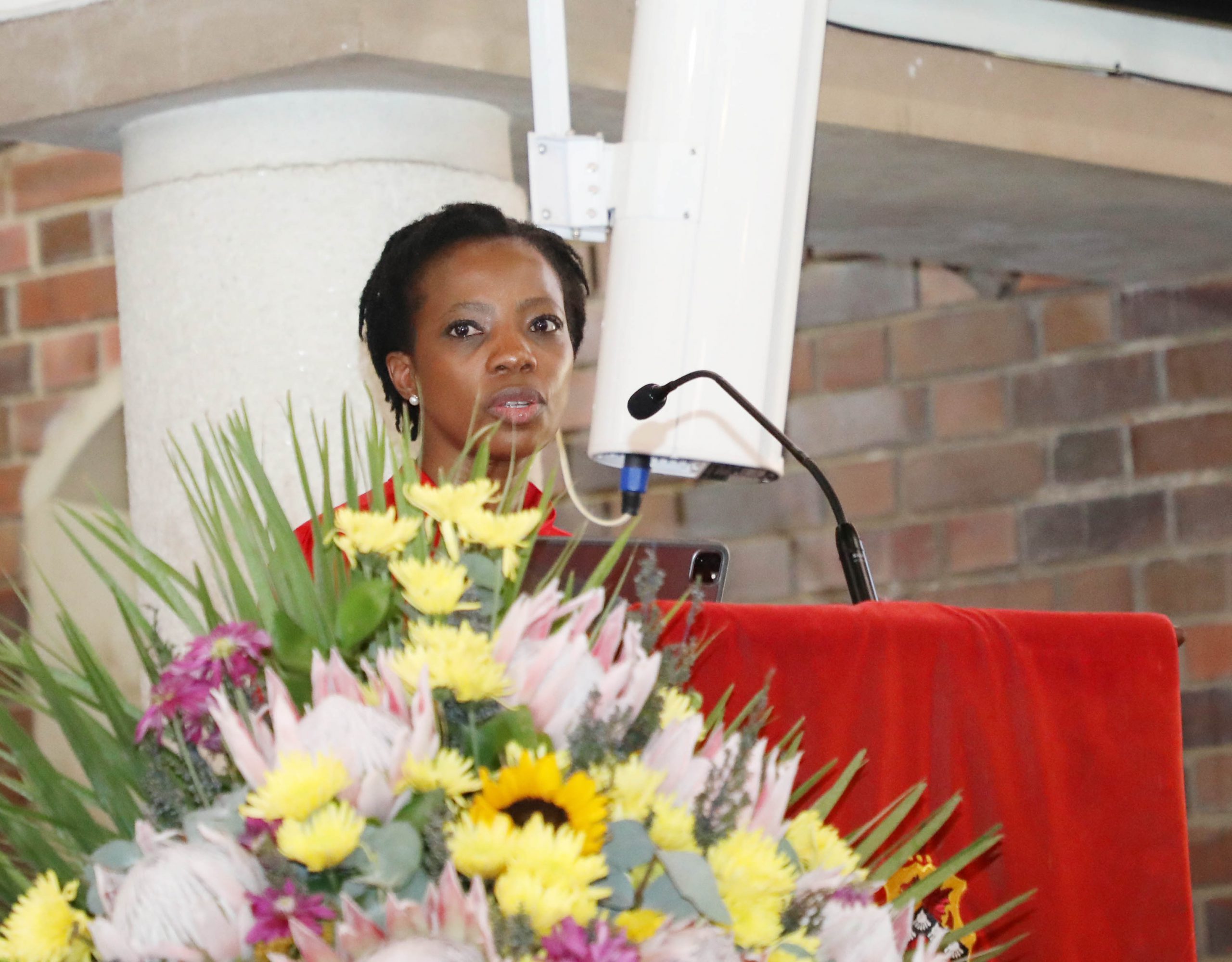 Public Speaker, Adv Nompilo Gcaleka delivering a lecture on the annual lecture at Kingswood College on Monday, 25 March 2024. Photo: Jackie Grove.