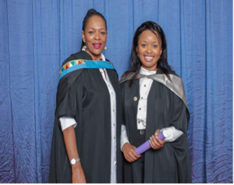 Sonwabile Gule (right) graduates with Honours in Political Science & International Relations. She followed in the footsteps of her mother, Sindiswa Gule (left), who was in the very first cohort of GADRA Matric School students in 1994. Sonwabile is currently busy with an MSS in International Relations and is a librarian based in the Rhodes Law Faculty.