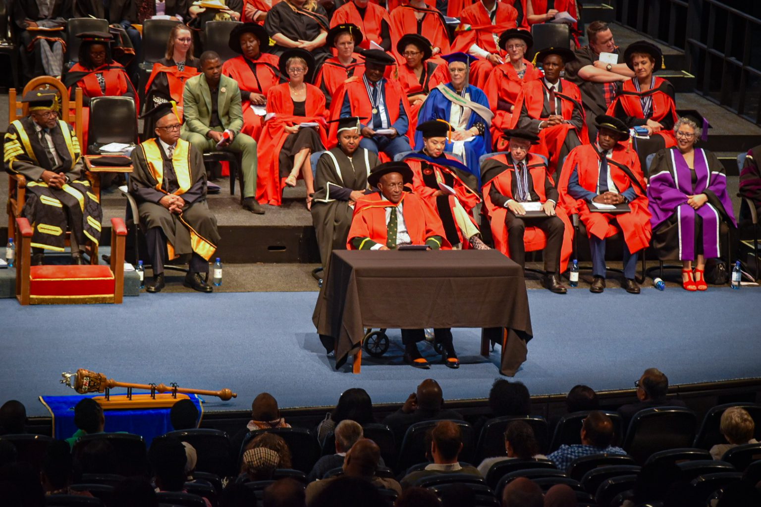 Thandabantu August delivering his acceptance speech during graduation ceremony, Friday, 05 April 2024. Photo: Thabo Mathebula