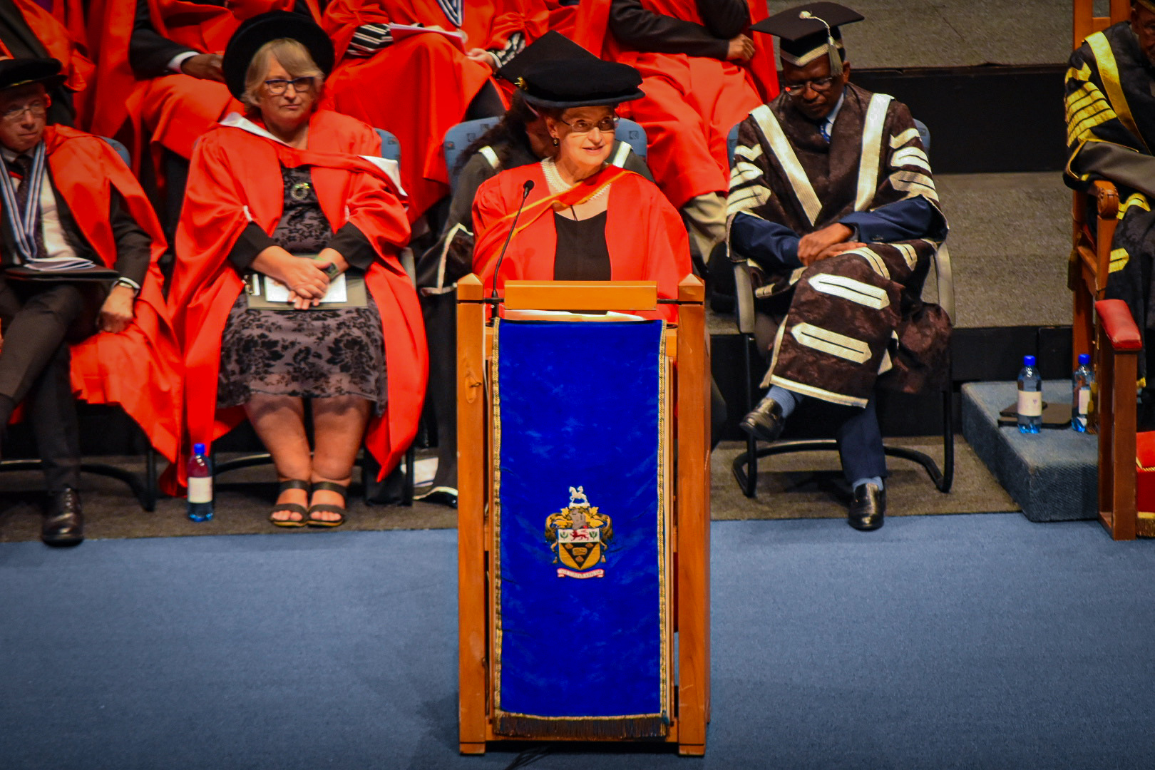 Professor Irvy Gledhill speaks after being capped an honorary doctorate, Friday, 05 April 2024. Photo: Thabo Mathebula