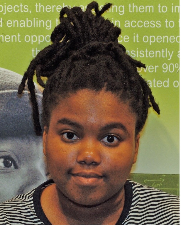Caption: Liswelihle Ndzengu began her journey with GADRA Education in her matric year at Mary Waters High School when she was mentored by Dr Ashley Westaway.