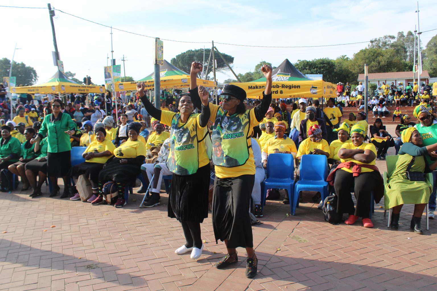 ANC supporters showed no signs of uncertainty at the party's Makana sub-region rally in Raglan Road on Thursday. Photo: Luvuyo Mjekula