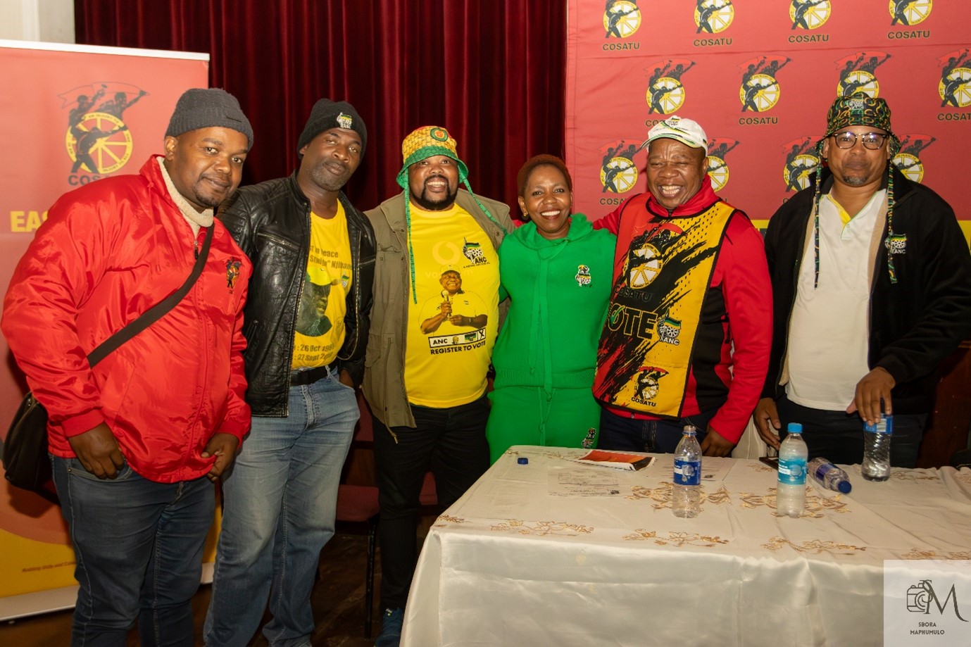 Workers, members of ANC and COSATU with Provincial Secretary Cde Mkhawuleli. Photo: Sibibongiseni Maphumulo.
