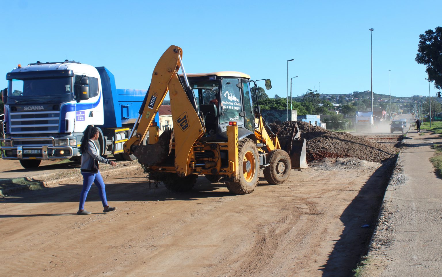 The Makana Municipality's R28m road rehabilitation project in Albert Road in Makhanda has finally started. Photo: Luvuyo Mjekula