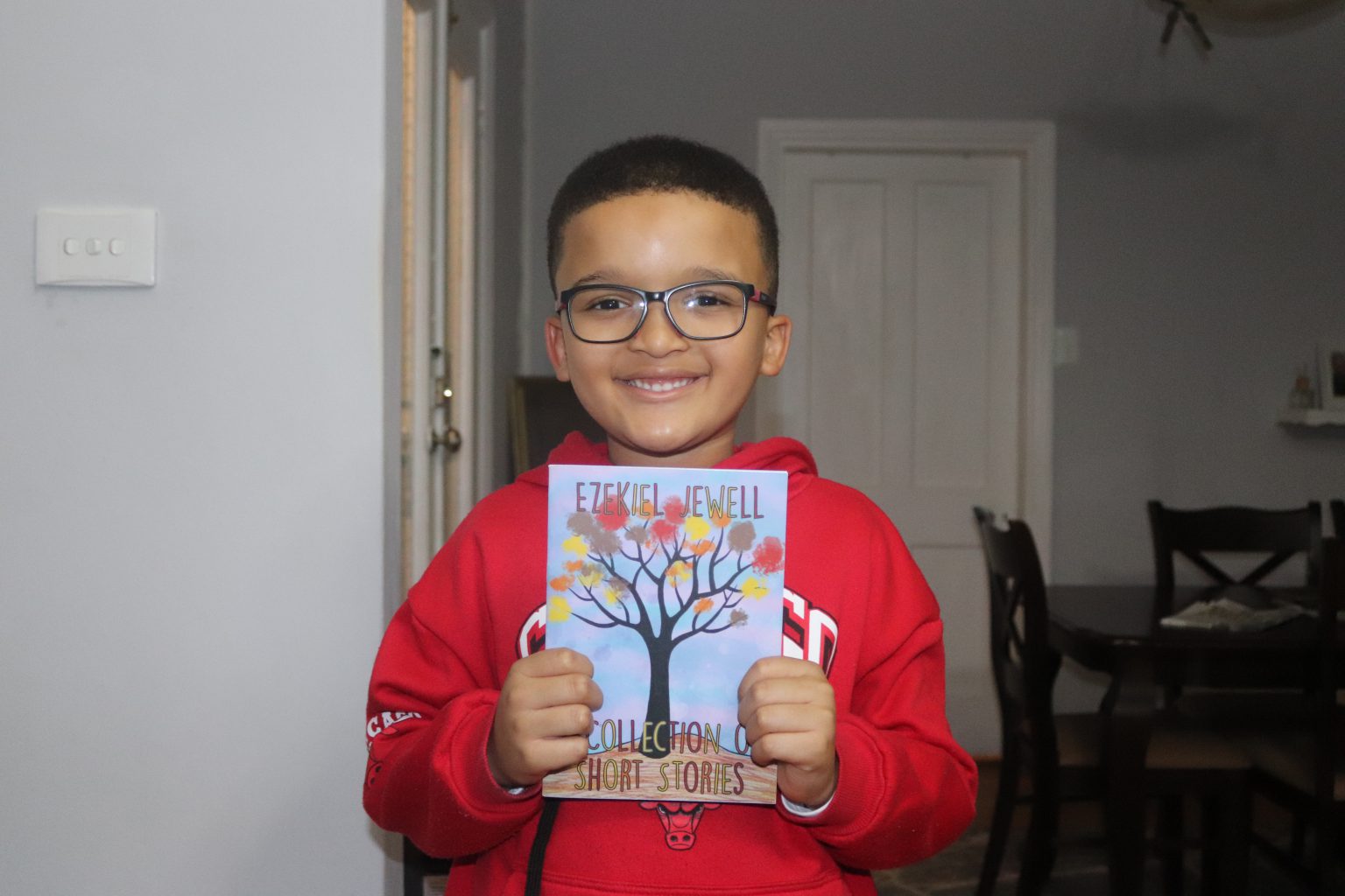 Ezekiel Jewell (8), the youngest author in the community of Makhanda, at his home in Hillsview Road. Photo: Khanyisa Khenese