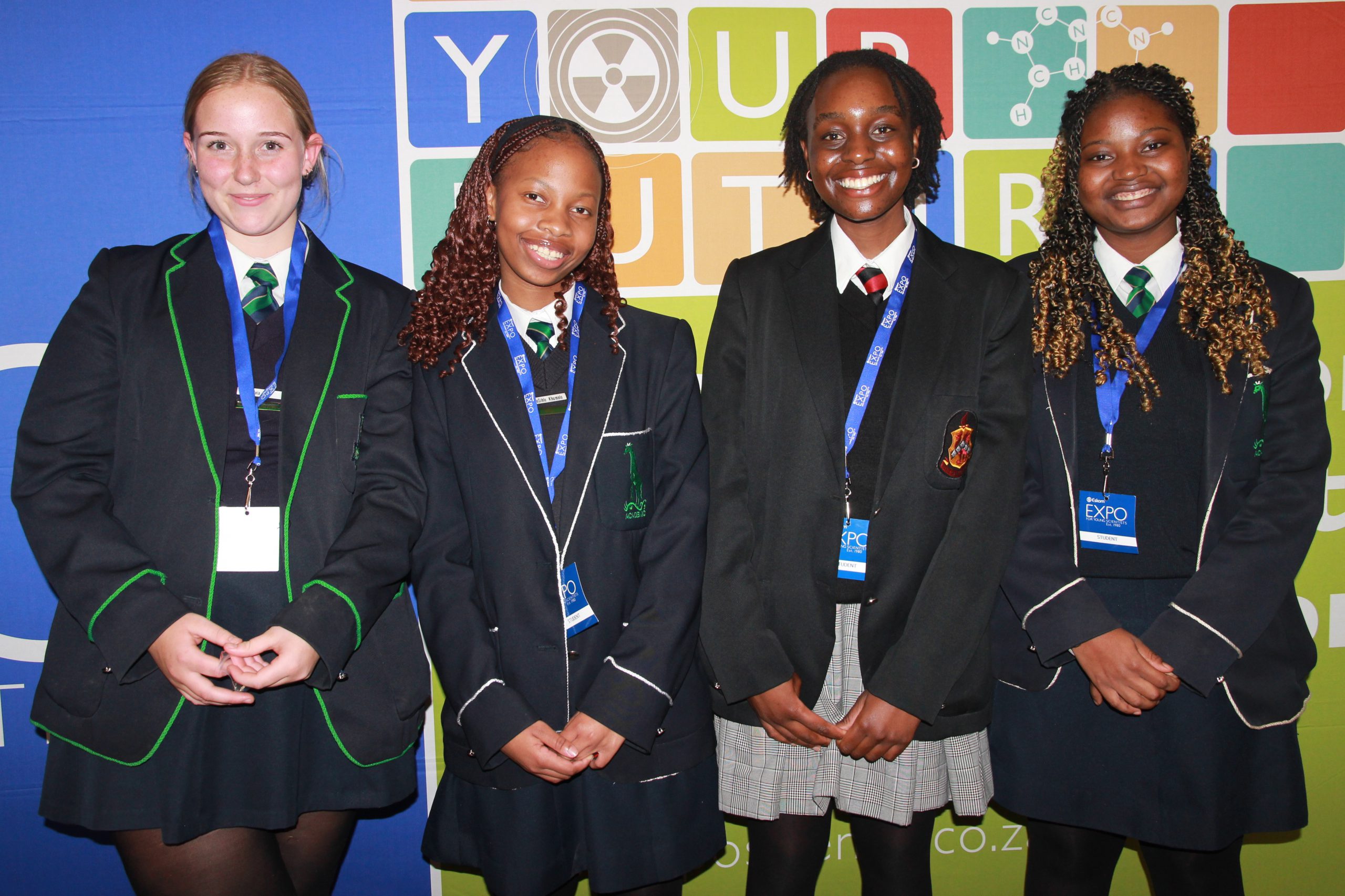 Four gold medal winners, Olivia Weyl, Siphesihle Khumalo, Haidee Thondhlana, and Rutendo Chakona. Photo: Steven Lang