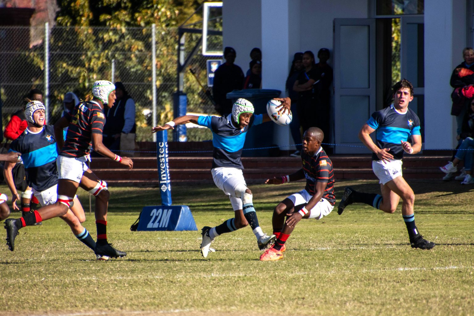 St Andrew’s College 1st rugby team battled it out with Dale College at Lower Field in Makhanda recently. Photo: Toni Butterworth