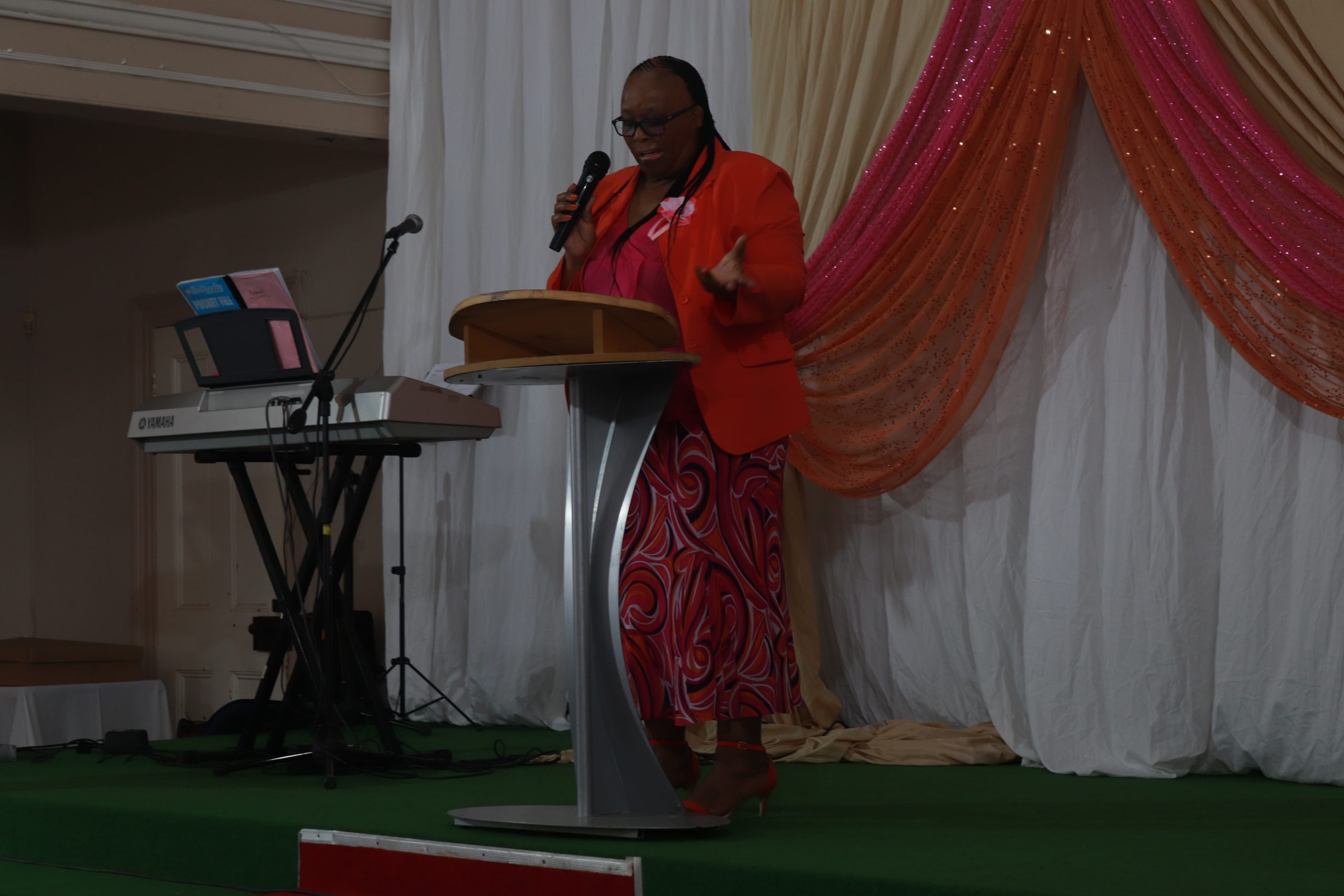 Virginia Solomons at Rhema Rock Family Church women's conference Saturday. Photo: Khanyisa Khenese