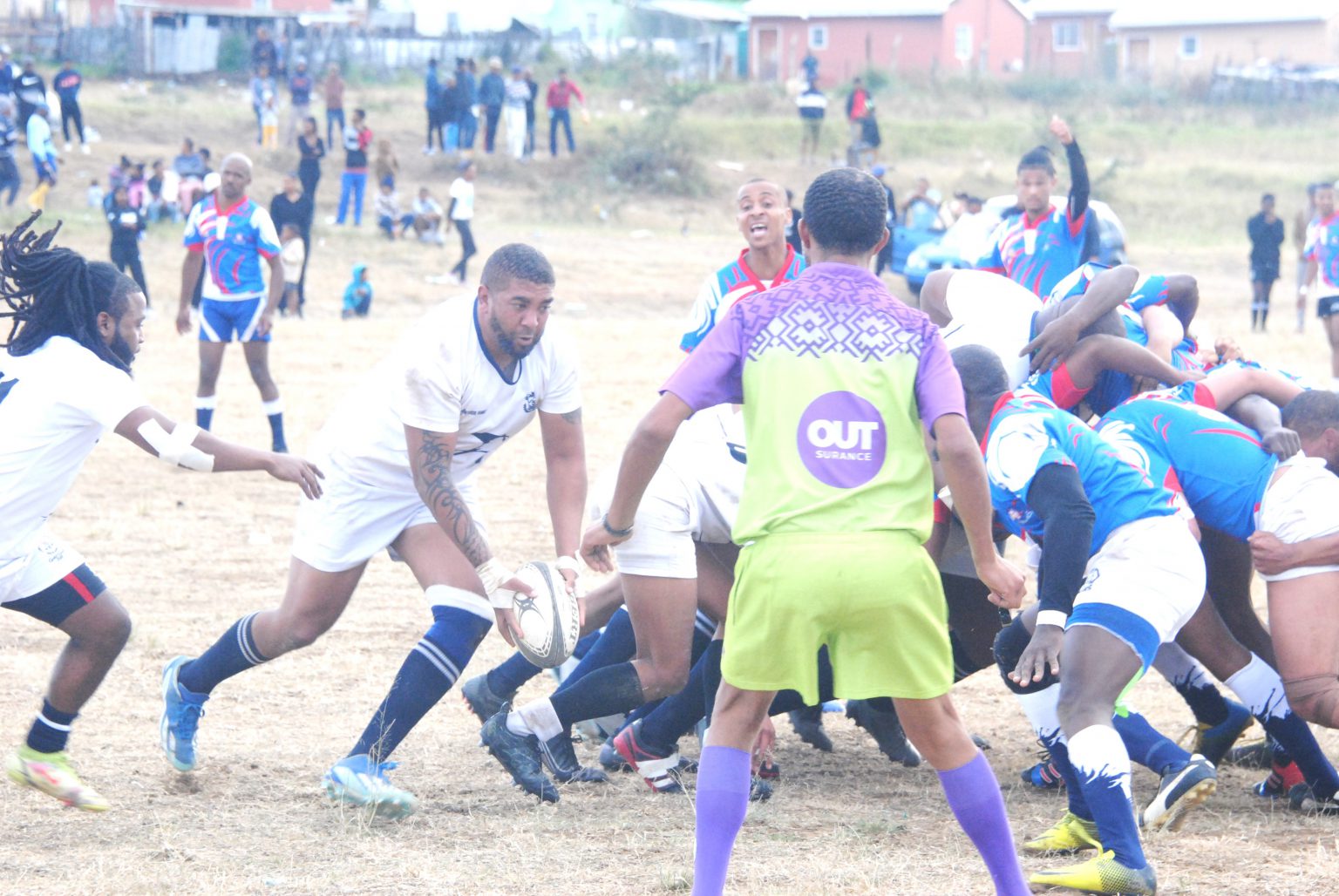 Stefan Mentoor in action for Swallows against Newtown Wolves in the first round of the Epru Adams Cup in Fort Beaufort. Photo: Daniels Media