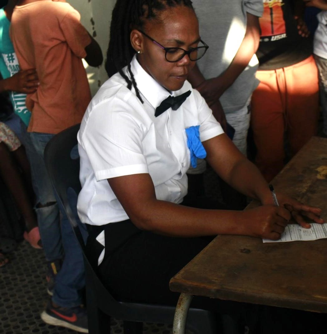 Bongi Mbangeli officiating in one of the boxing tournaments