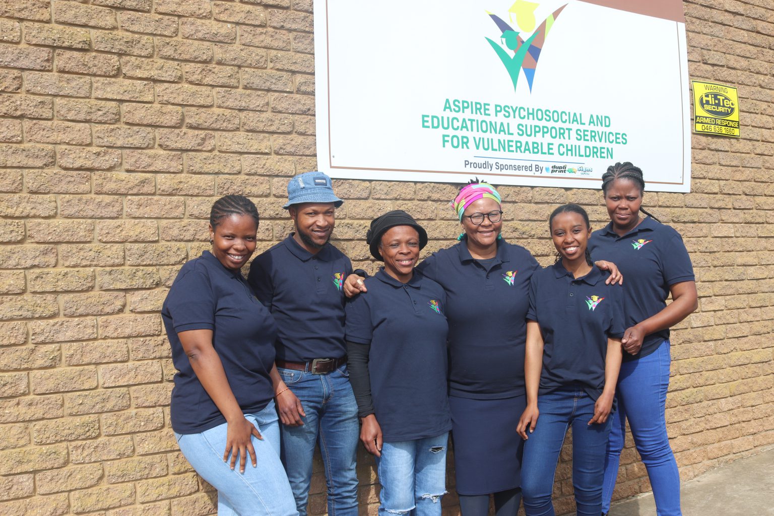 Aspire Psychosocial and Educational Support Services for Vulnerable Children team, from left, Olwethu Bosman, Zipho Ceke, Nomfundo Ngqoshana, Zimasa Burns-Ncamashe, Neziswa Jacob and Busisiwe Ngqina. Photo: Khanyisa Khenese