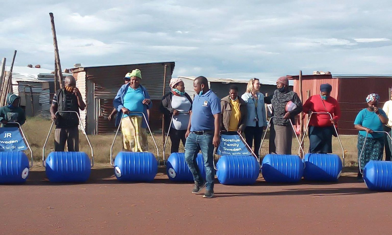 A past St Andrew’s College parent, Victoria O’Connell, has purchased Hippo Rollers as part of a project to help residents of Extension 10 amid their water challenges. Photo: Supplied