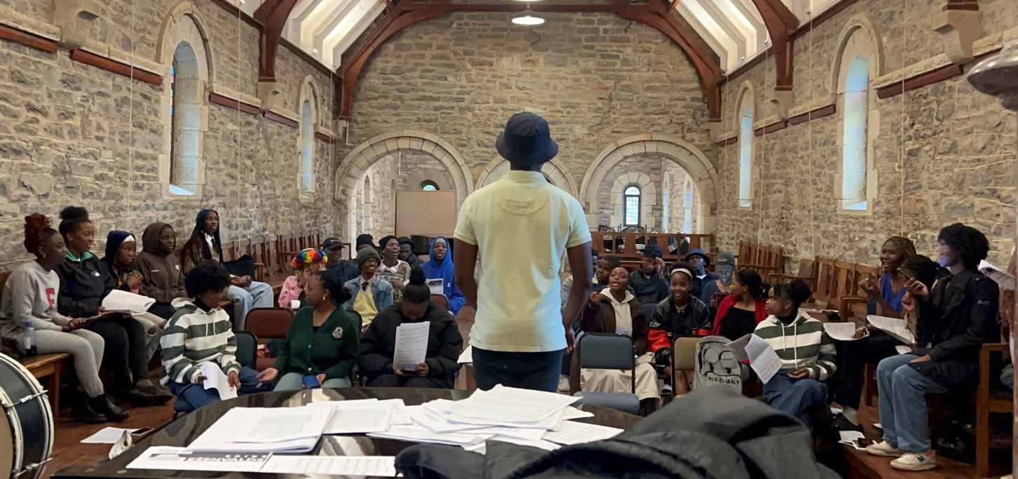 Makhanda Kwantu Choir rehearsing in the Nun’s Chapel. Photo: Kwantu Designs