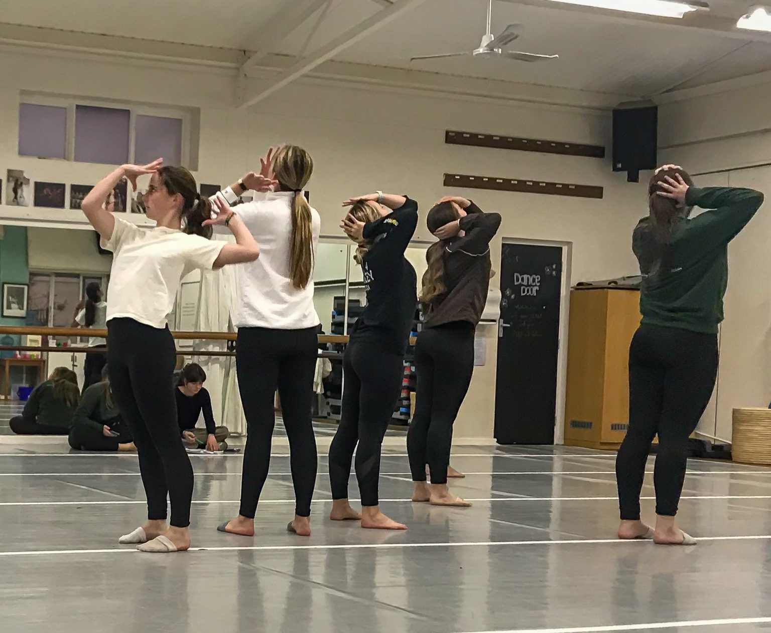 Footsteps beyond the stage