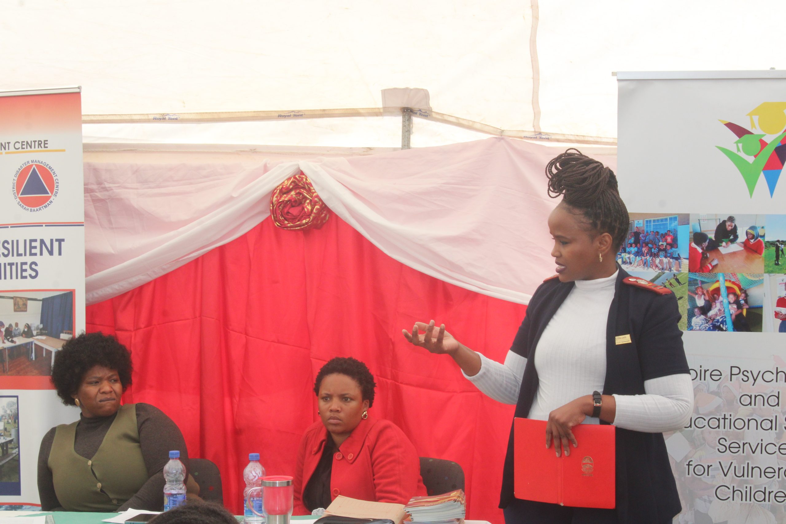 Left to right: Mrs Portia Bikitsha, a Aspire Board Secretary; Miss Siphosethu Kepe, TLT & Sister Picani from V. Shumane clinic in Tantyi Location down the road from Aspire. Photo: Siyanda Zinyanga